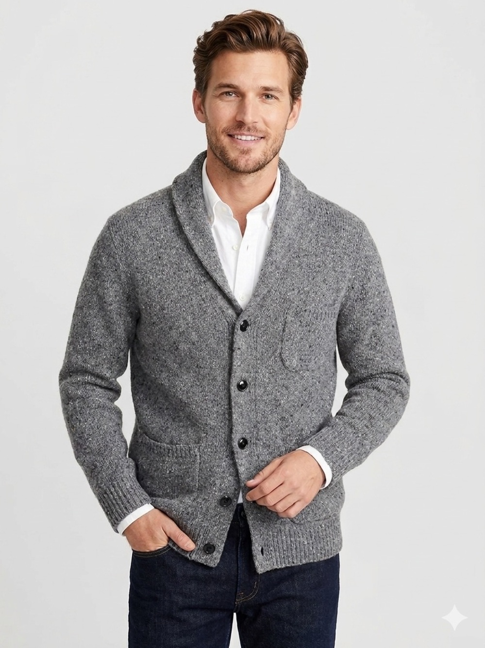 J.Crew Shawl Collar Wool Blend Cardigan Sweater, Size Medium